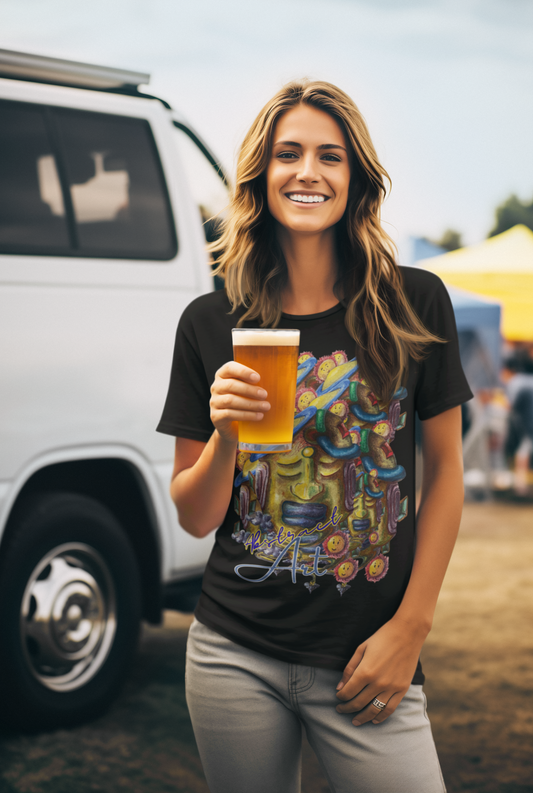 Abstract Art  face / By A Valadez / Unisex Jersey Short Sleeve Tee