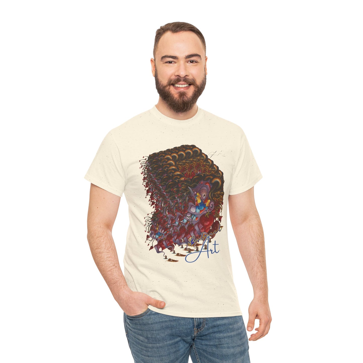 Queen of hearts/ By A Valadez/ Unisex Heavy Cotton Tee