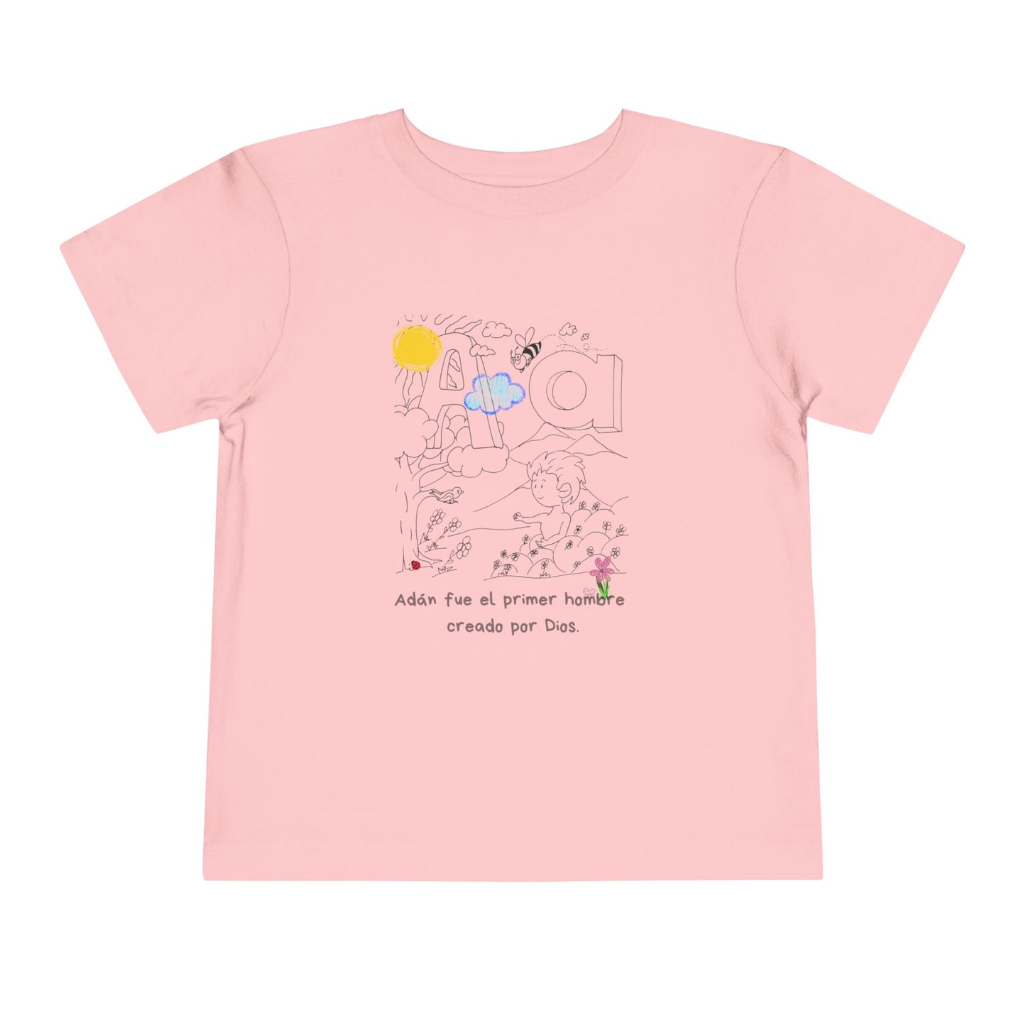 Letter A / The ABCs in the Bible/ by A Valadez/ Toddler Short Sleeve Tee