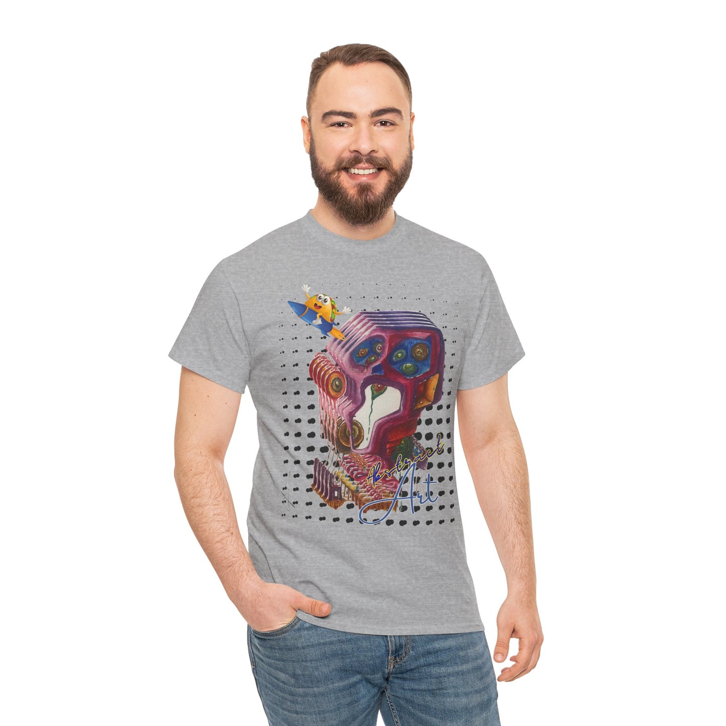 Surprised abstract/ By A Valadez/ Unisex Heavy Cotton Tee