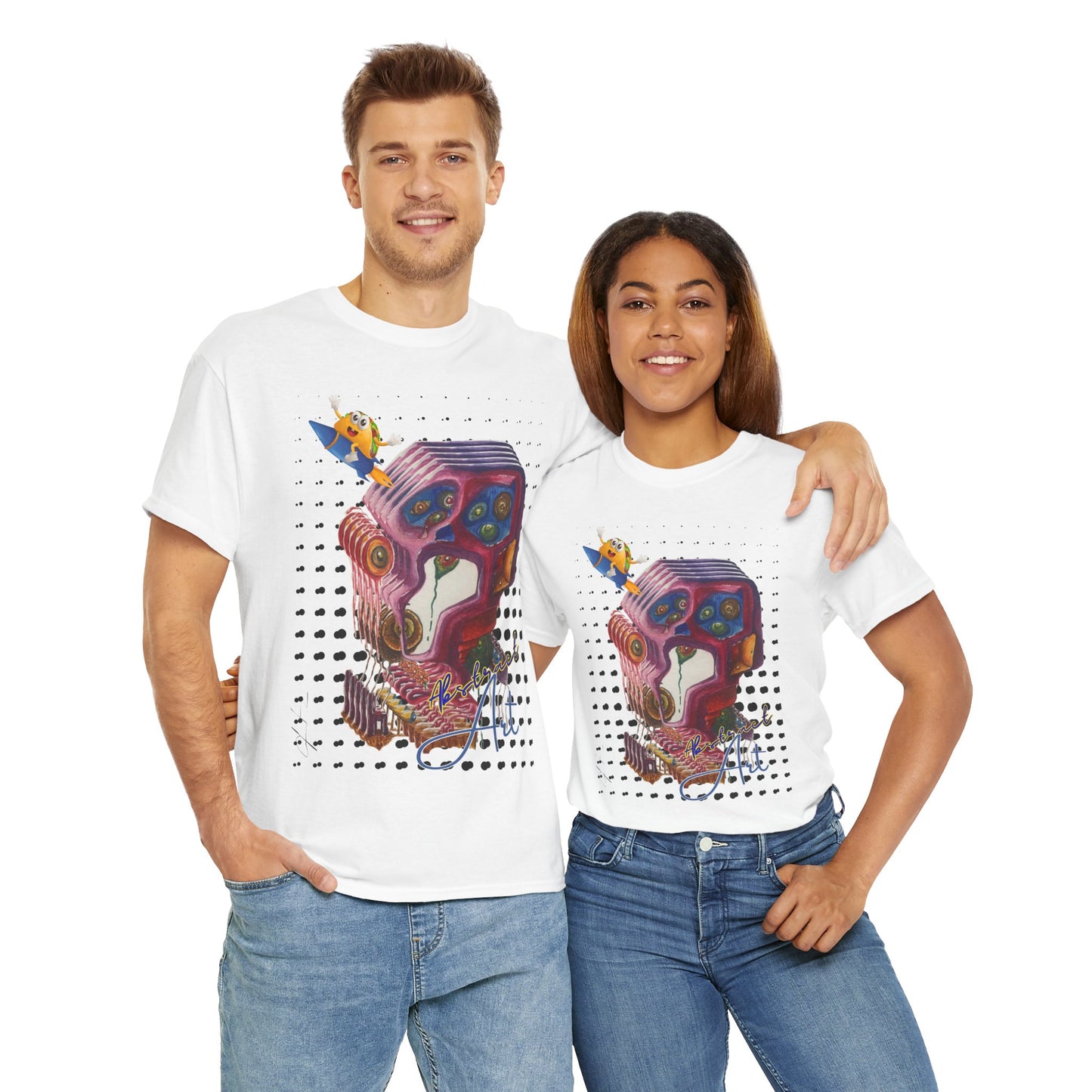 Surprised abstract/ By A Valadez/ Unisex Heavy Cotton Tee