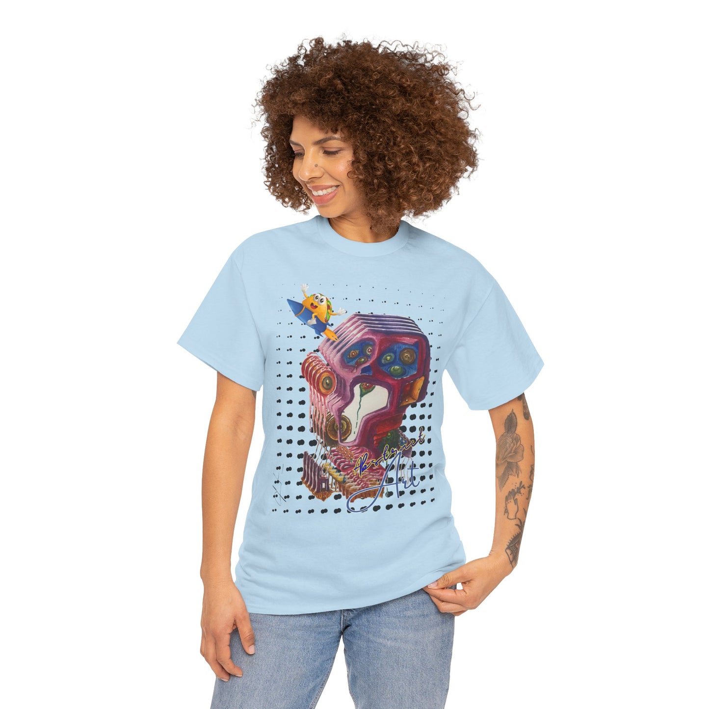 Surprised abstract/ By A Valadez/ Unisex Heavy Cotton Tee
