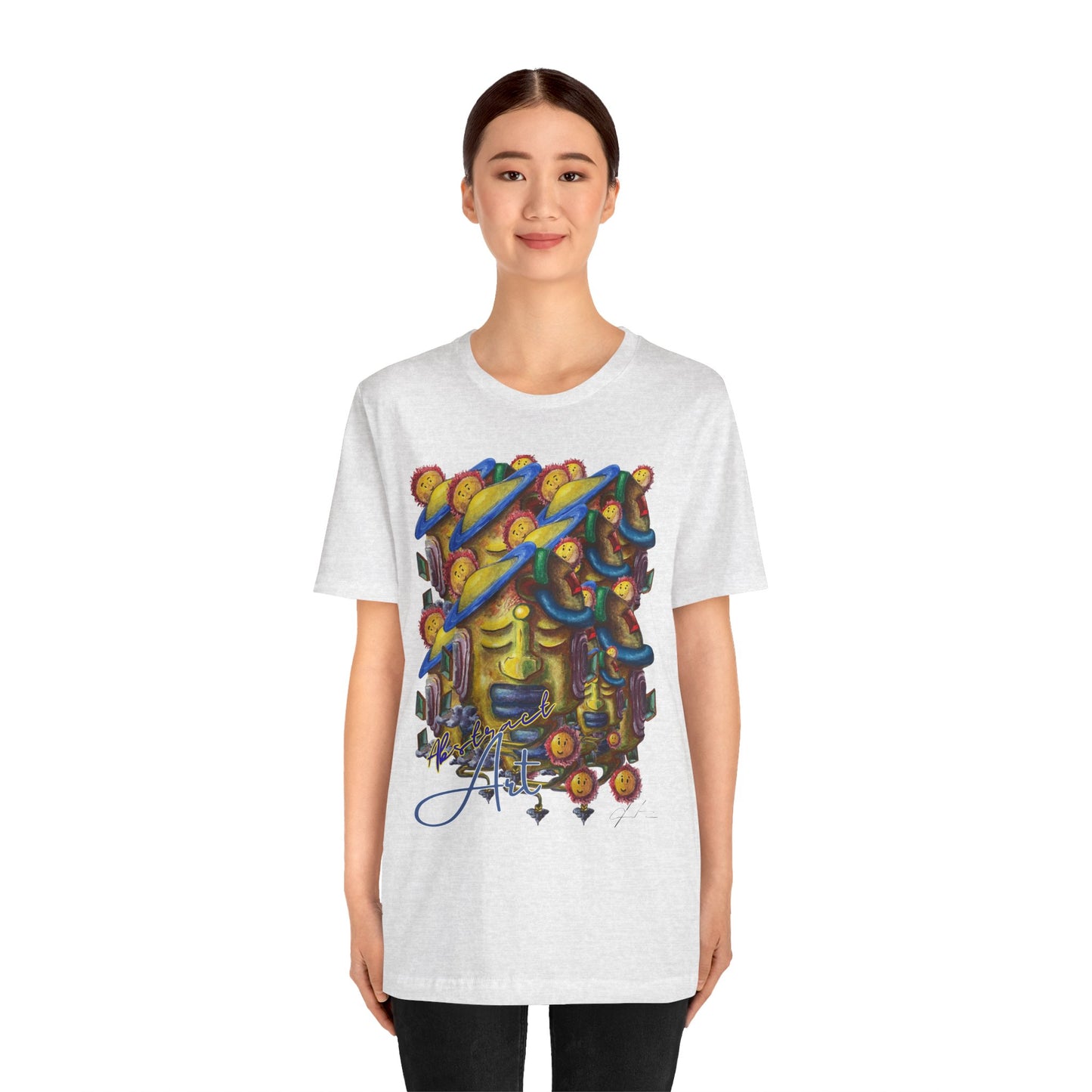 Abstract Art  face / By A Valadez / Unisex Jersey Short Sleeve Tee