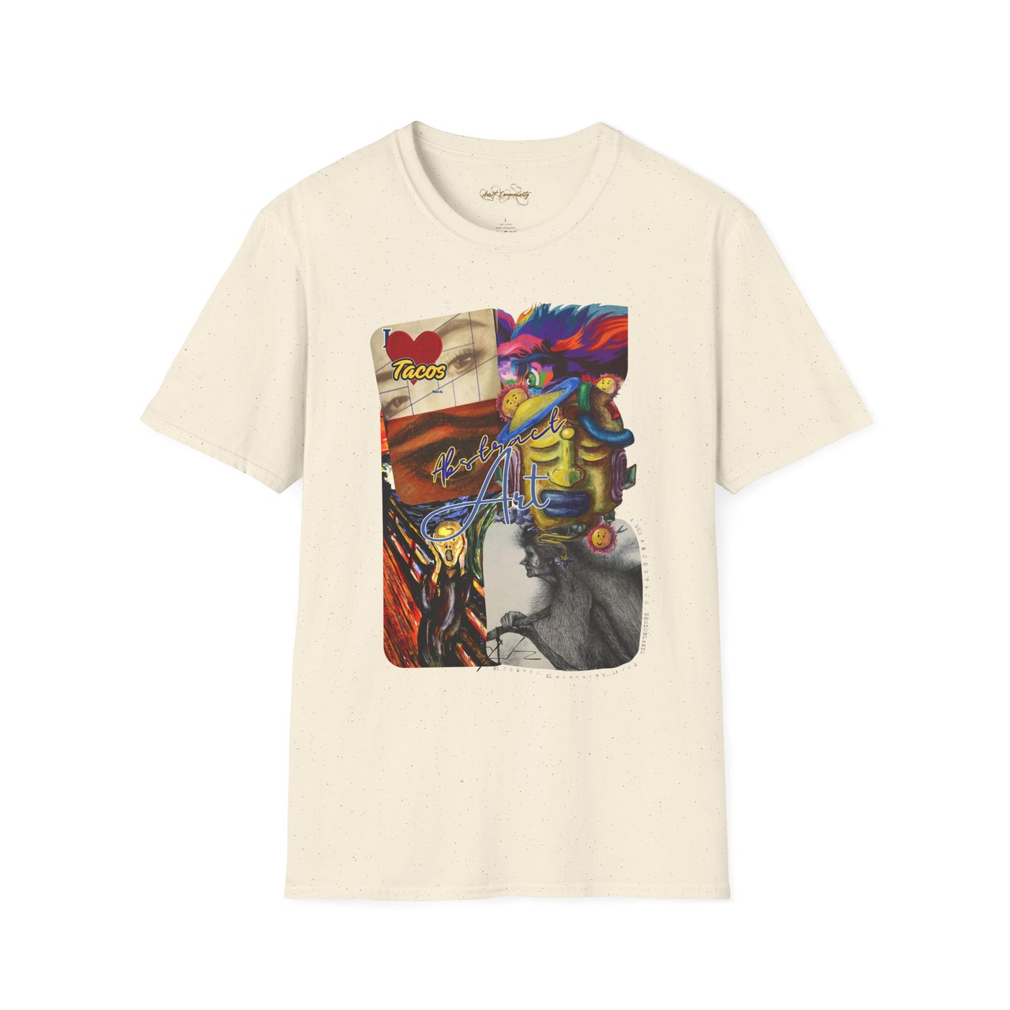 Abstract collage/ By A Valadez/ Unisex Softstyle T-Shirt
