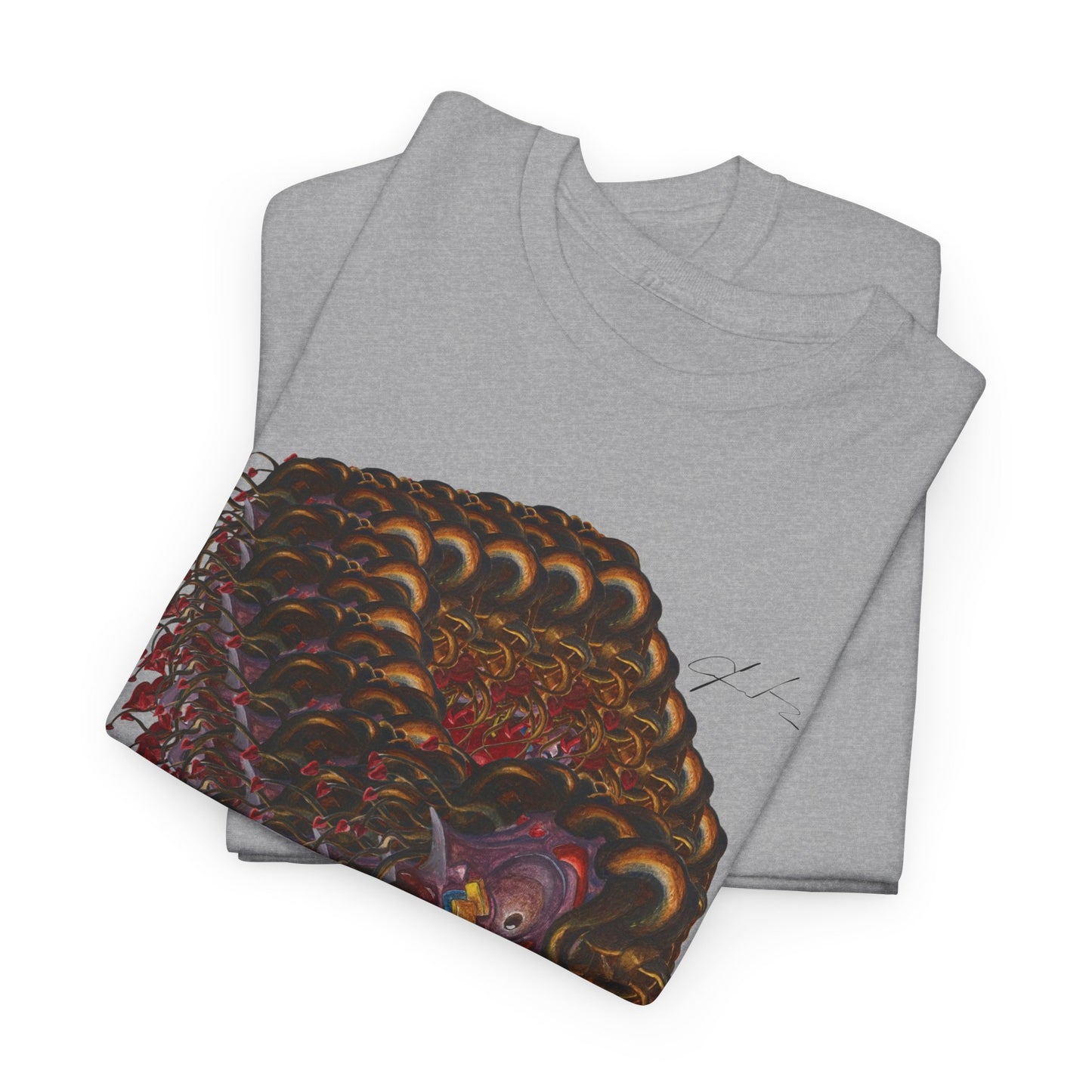 Queen of hearts/ By A Valadez/ Unisex Heavy Cotton Tee