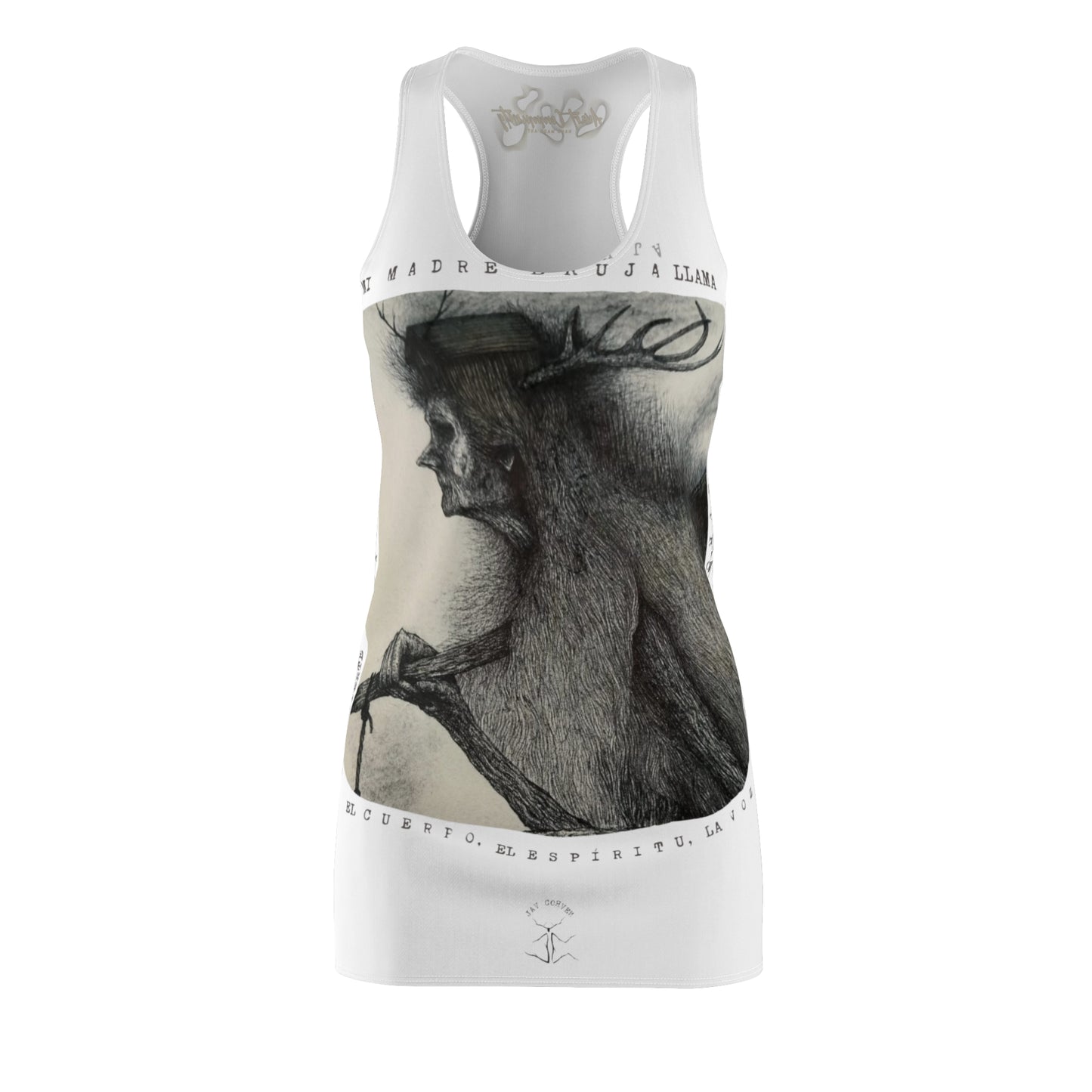 The witch / By Jav Corven / Women's Cut & Sew Racerback Dress (AOP)