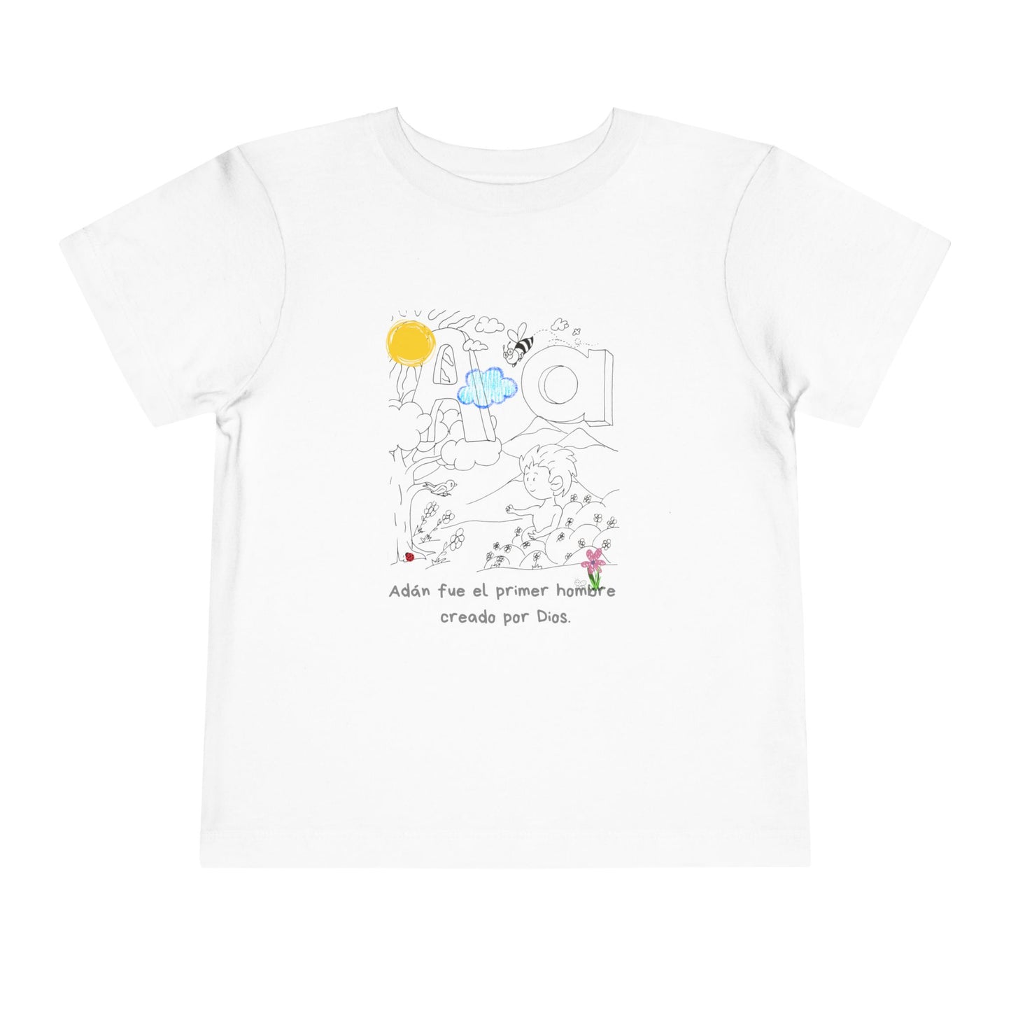 Letter A / The ABCs in the Bible/ by A Valadez/ Toddler Short Sleeve Tee