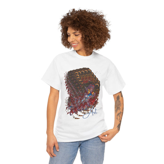 Queen of hearts/ By A Valadez/ Unisex Heavy Cotton Tee