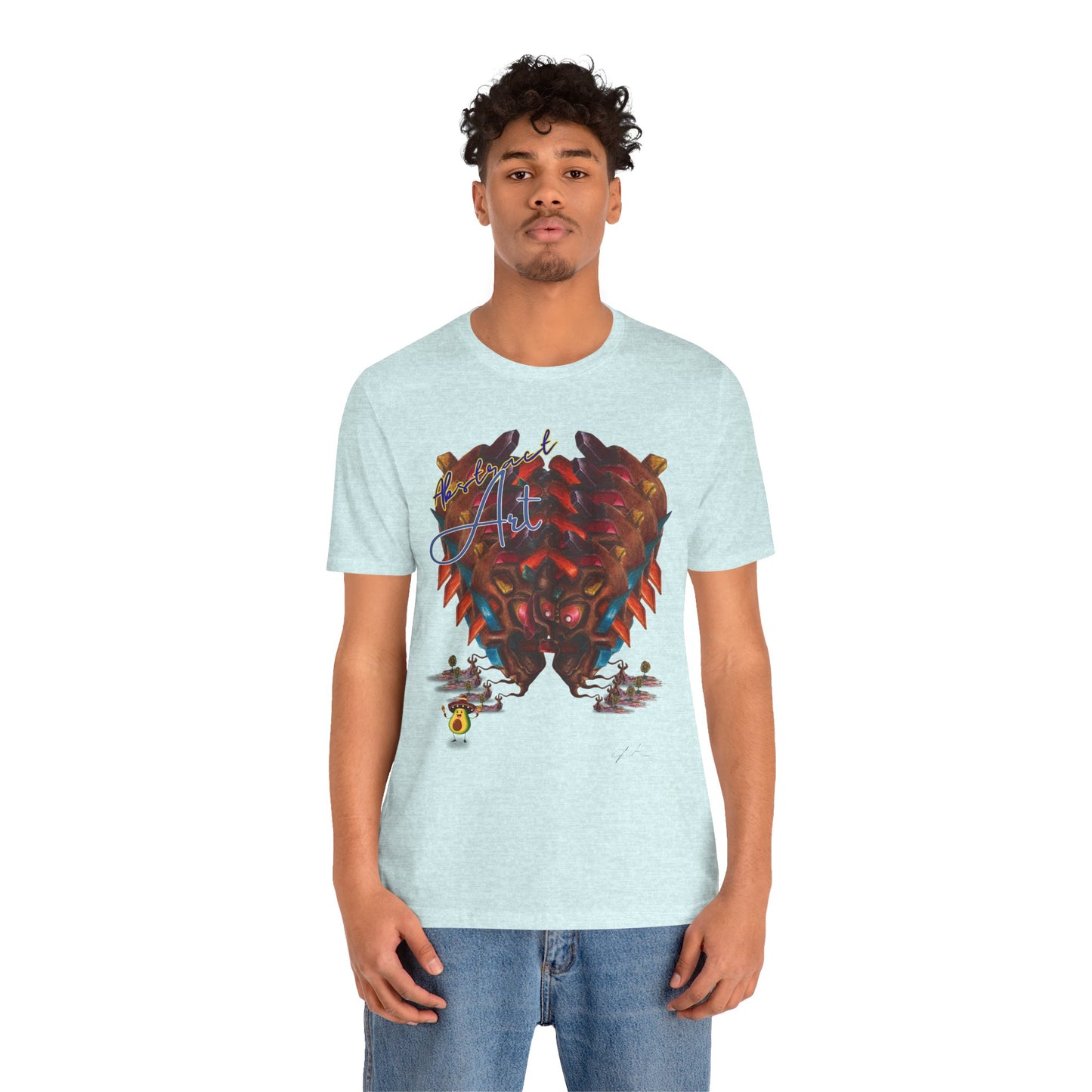 Angry boy abstract/ By A Valadez/ Unisex Jersey Short Sleeve Tee