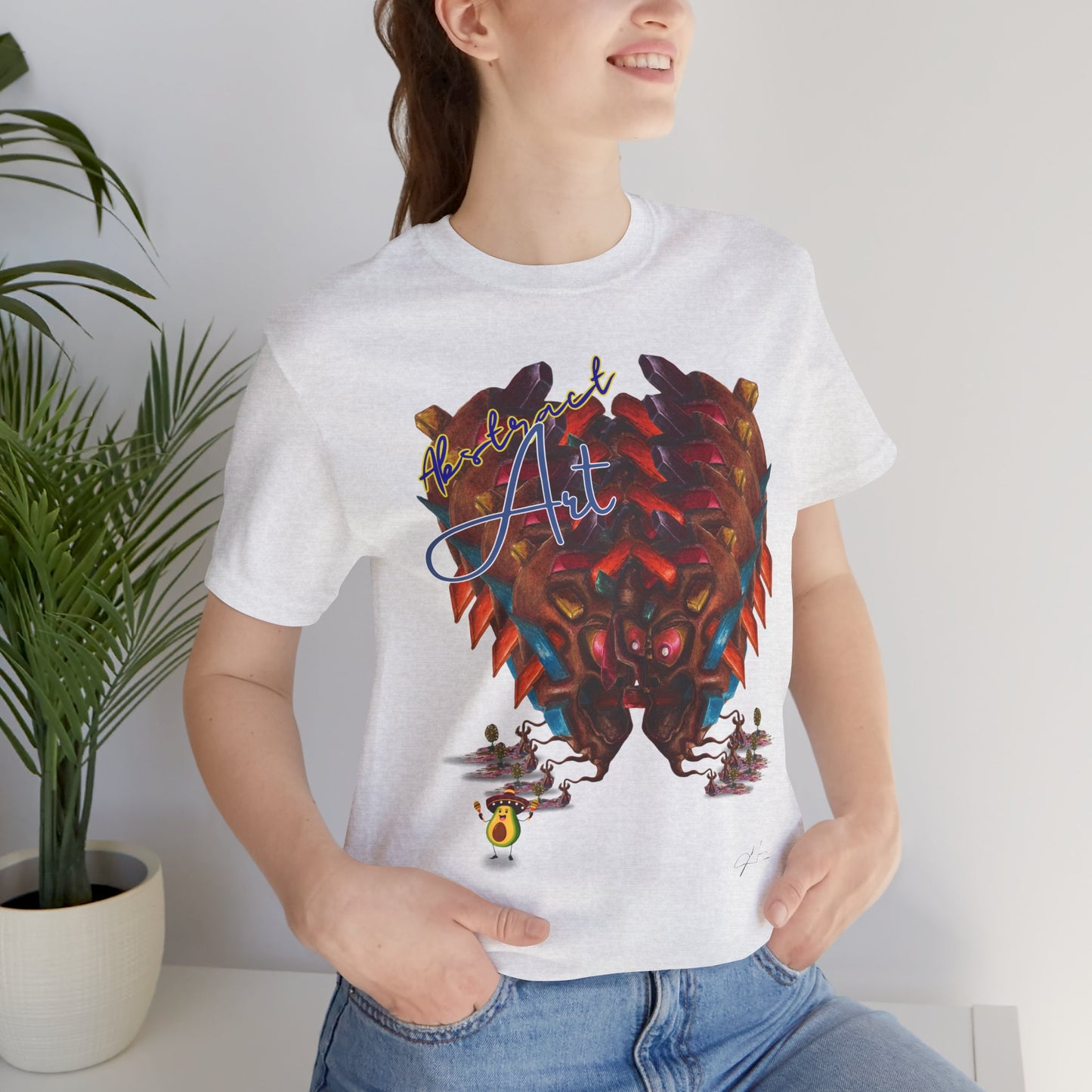 Angry boy abstract/ By A Valadez/ Unisex Jersey Short Sleeve Tee