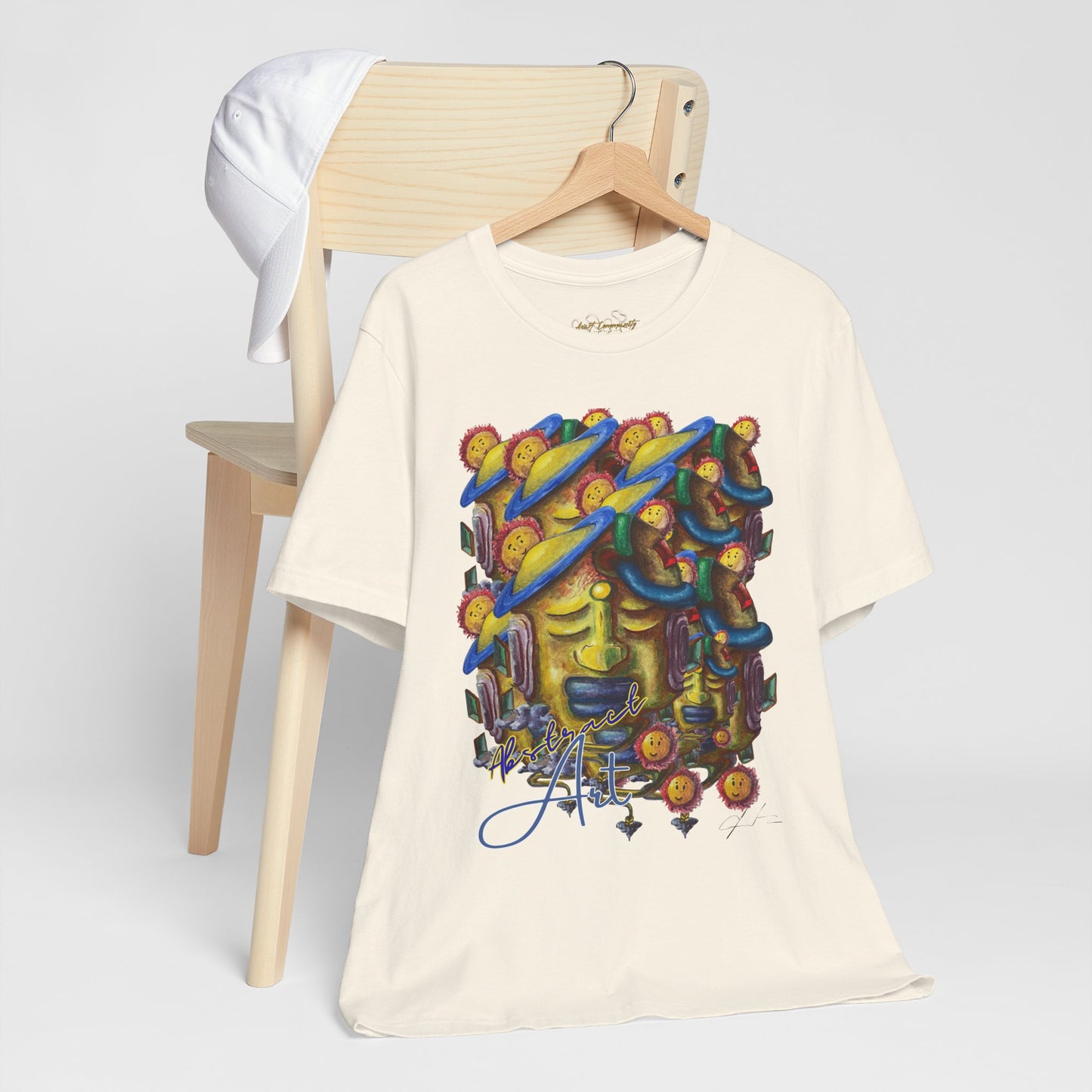 Abstract Art  face / By A Valadez / Unisex Jersey Short Sleeve Tee