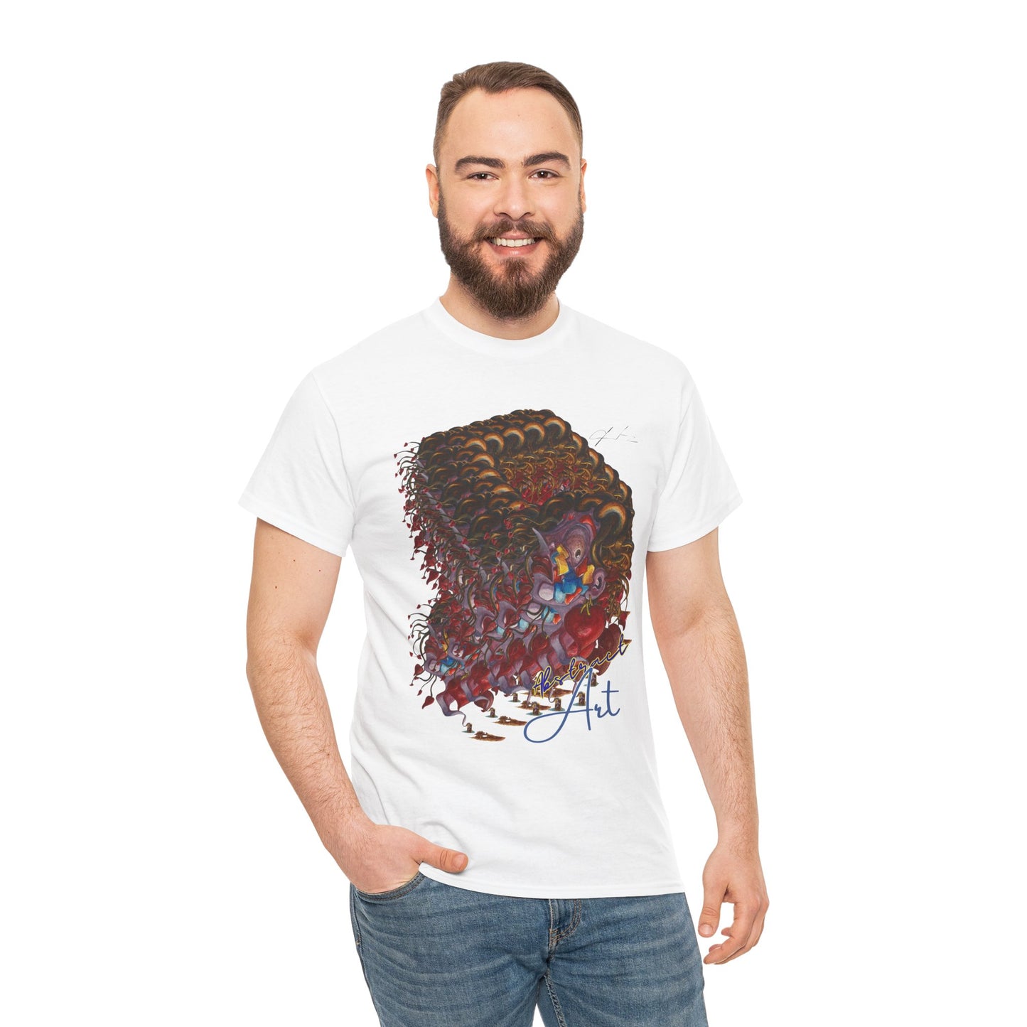 Queen of hearts/ By A Valadez/ Unisex Heavy Cotton Tee
