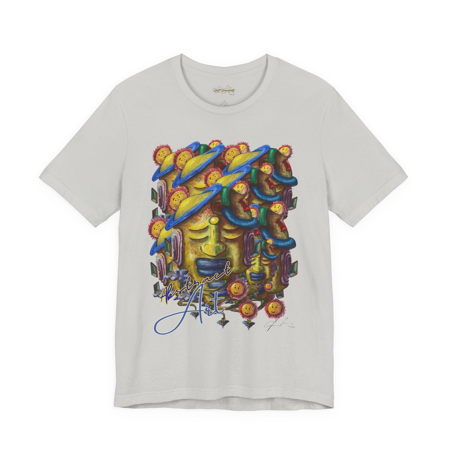 Abstract Art  face / By A Valadez / Unisex Jersey Short Sleeve Tee